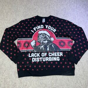 Star Wars Darth Vader Ugly Christmas Sweater Sweatshirt XXL Holiday Cheer